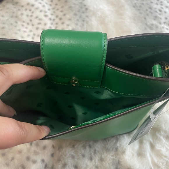 Kate Spade Green Leather Bucket Bag - Picture 3 of 8
